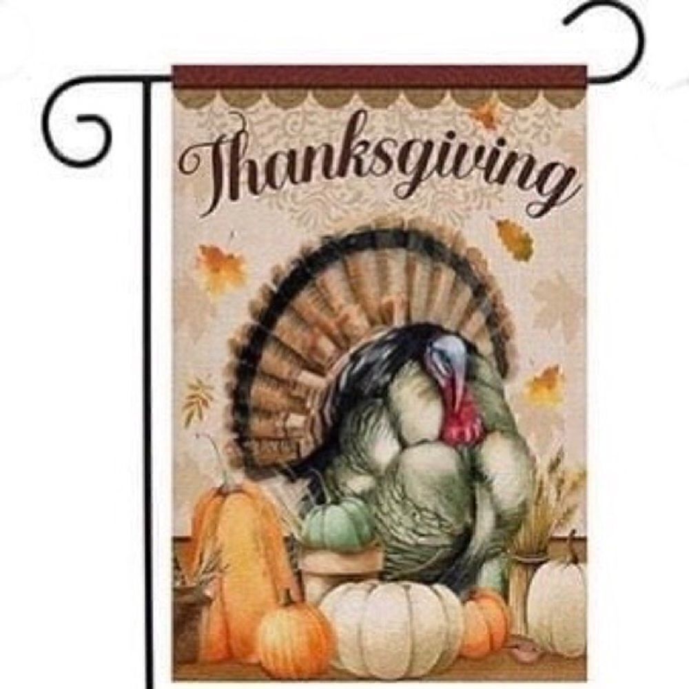 Brand New Fall Thanksgiving Garden Flag #2